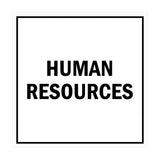 Signs ByLITA Square Human Resources Sign with Adhesive Tape, Mounts On Any Surface, Weather Resistant, Indoor/Outdoor Use