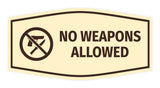 Fancy No Weapons Allowed Sign