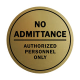 Signs ByLITA Circle No Admittance Sign with Adhesive Tape, Mounts On Any Surface, Weather Resistant, Indoor/Outdoor Use