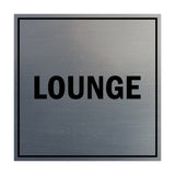 Signs ByLITA Square Lounge Sign with Adhesive Tape, Mounts On Any Surface, Weather Resistant, Indoor/Outdoor Use