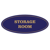 Oval STORAGE ROOM Sign