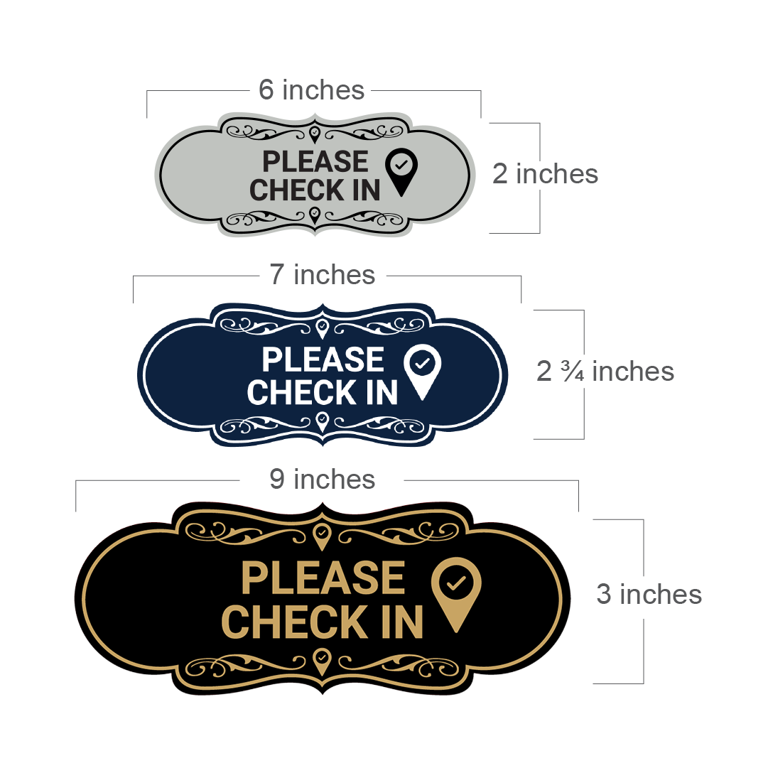 Check Immediately Sign Designer Please Check In Wall or Door Sign – Pacific Sign and Stamp