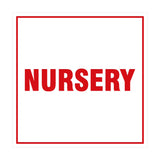 Signs ByLITA Square Nursery Sign with Adhesive Tape, Mounts On Any Surface, Weather Resistant, Indoor/Outdoor Use