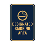Portrait Round Designated Smoking Area Sign