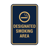 Portrait Round Designated Smoking Area Sign