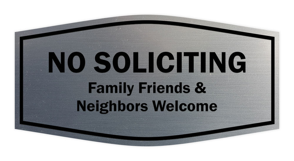 No Soliciting Sign - Welcome Family, Friends, Neighbors, And Delivery