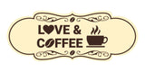 Designer Love and Coffee Wall or Door Sign