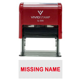 Missing Name Teacher Self-Inking Office Rubber Stamp