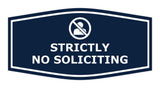 Fancy Strictly No Soliciting Wall or Door Sign