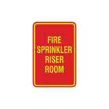 Portrait Round Fire Sprinkler Riser Room Sign