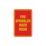 Portrait Round Fire Sprinkler Riser Room Sign