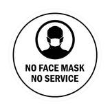 Circle No Face Mask No Service Sign