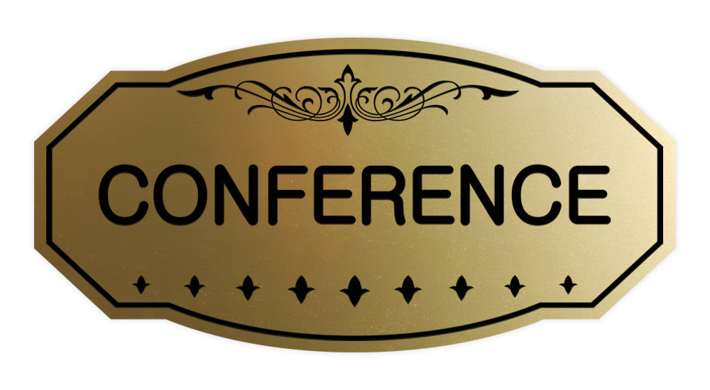 Brushed Gold Victorian Conference Sign