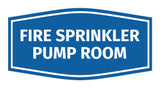 Signs ByLITA Fancy Fire Sprinkler Pump Room Sign with Adhesive Tape, Mounts On Any Surface, Weather Resistant, Indoor/Outdoor Use