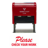 Please Check Your Work Teacher Self Inking Rubber Stamp