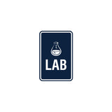 Portrait Round Lab Sign With Adhesive Tape, Mounts On Any Surface