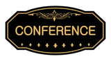Black / Gold Victorian Conference Sign