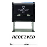 RECEIVED By Date Self Inking Rubber Stamp