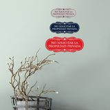 Signs ByLITA Designer Spanish No solicitar la propiedad privada Sign