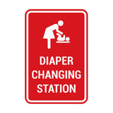 Portrait Round Diaper Changing Station Sign