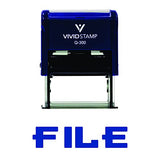File Self-Inking Office Rubber Stamp