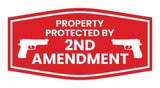 Fancy Property Protected By 2nd Amendment Wall or Door Sign
