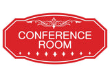 Red Victorian Conference Room Sign