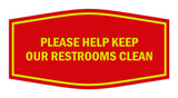 Signs ByLITA Fancy Please Help Keep Our Restroom Clean Sign