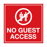 Signs ByLITA Square No Guest Access Sign