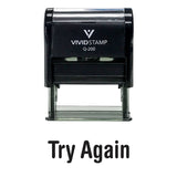 Try Again Self Inking Teacher Rubber Stamp