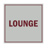 Signs ByLITA Square Lounge Sign with Adhesive Tape, Mounts On Any Surface, Weather Resistant, Indoor/Outdoor Use