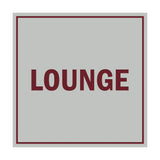 Signs ByLITA Square Lounge Sign with Adhesive Tape, Mounts On Any Surface, Weather Resistant, Indoor/Outdoor Use