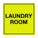 Yellow / Black Signs ByLITA Square Laundry Room Sign