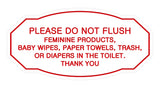 Victorian Please Do Not Flush Etiquette Sign