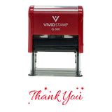 THANK YOU w/ Stars Self Inking Rubber Stamp