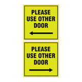 Signs ByLITA Square please use other door sign set with Adhesive Tape, Mounts On Any Surface, Weather Resistant, Indoor/Outdoor Use