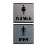 Signs ByLITA Square men women sign set with Adhesive Tape, Mounts On Any Surface, Weather Resistant, Indoor/Outdoor Use