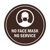 Circle No Face Mask No Service Sign