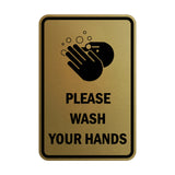 Portrait Round Please Wash Your Hands Sign