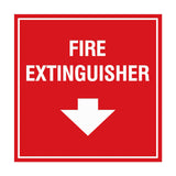 Signs ByLITA Square Fire extinguisher Sign with Adhesive Tape, Mounts On Any Surface, Weather Resistant, Indoor/Outdoor Use