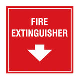 Signs ByLITA Square Fire extinguisher Sign with Adhesive Tape, Mounts On Any Surface, Weather Resistant, Indoor/Outdoor Use