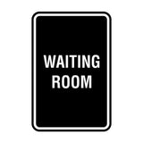 Black Portrait Round Waiting Room Sign
