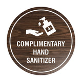 Circle Complimentary Hand Sanitizer Sign