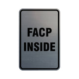Portrait Round Facp Inside Sign