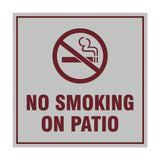 Signs ByLITA Square No Smoking on Patio Sign with Adhesive Tape