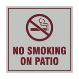 Signs ByLITA Square No Smoking on Patio Sign with Adhesive Tape