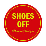 Signs ByLITA Circle Shoes off Please Thank you Sign