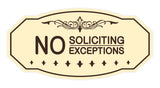 Victorian No Soliciting No Exceptions Sign