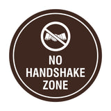 Circle No Handshake Zone Sign