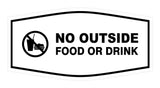 Fancy No Outside Food or Drink Sign